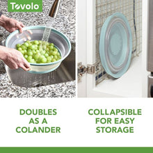 Collapsible Microwave Food Cover Large Blue Haze