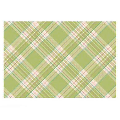 Bright Green Plaid Placemat