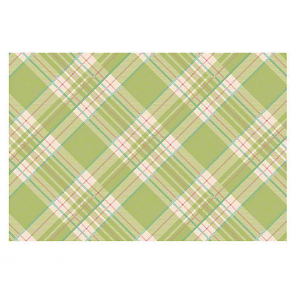 Bright Green Plaid Placemat