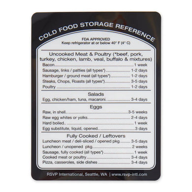Removable Cold Storage Label