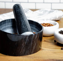 Black Marble Mortar & Pestle