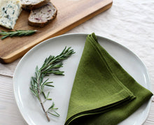Forest Green Linen Napkins - Set of 4