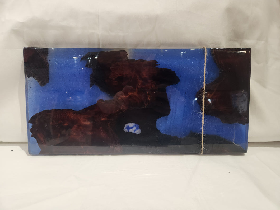 Old Growth Redwood Charcuterie Board-Blue Sparkle