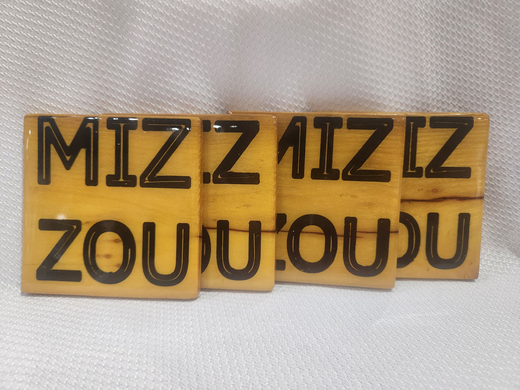 Osage Orange Coaster With Miz-Zou
