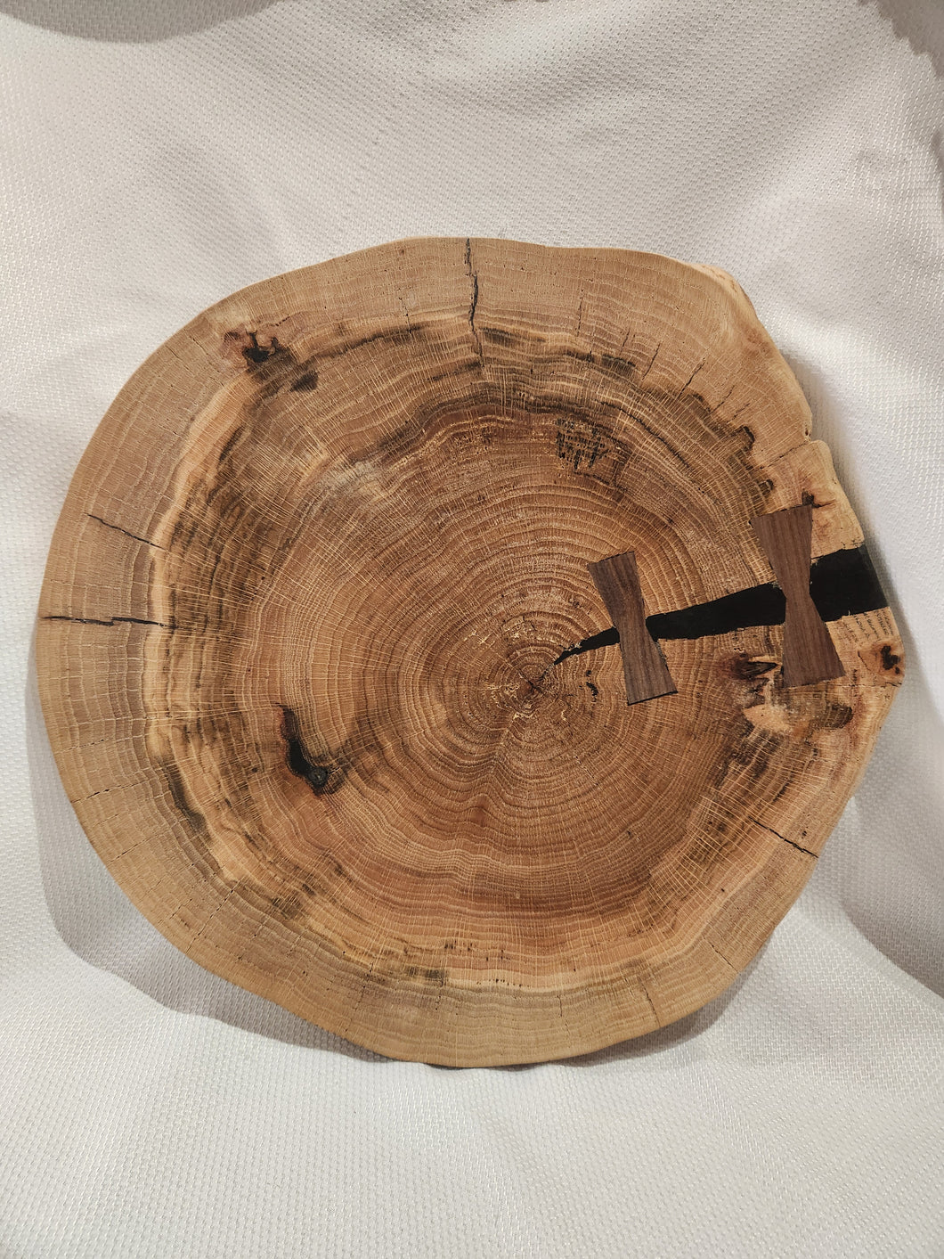 Large Round Walnut Butcher Block on Feet