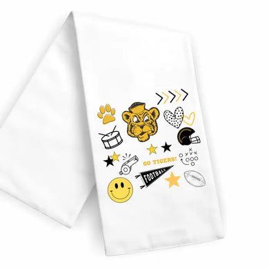 Mizzou Doodle Tiger Football Themed Kitchen Towel