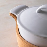 Oval Covered Casserole-White