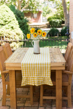 Yellow Ruffle Gingham Runner