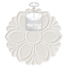 Hot Pad/Trivet, No-Slip Grip, White