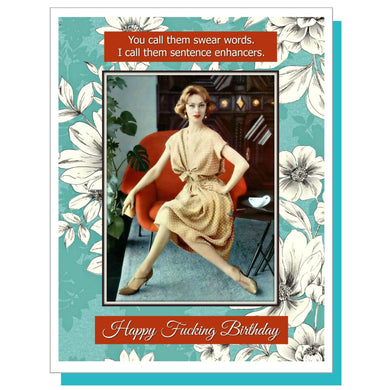 Swear Words Birthday Greeting Card