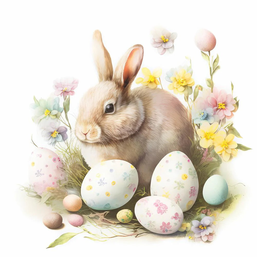 Bunny & Egg Luncheon Napkin