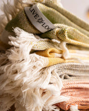 Olive Hand-Stitched Tea Towel Set