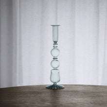 Emma 10.5” Candlestick Holder Green