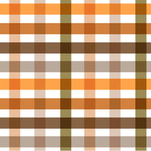 Autumn Gingham Cocktail Napkin Fall  - Thanksgiving