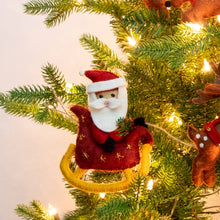 Garland - Santa with Sleigh and 8 Reindeer - Brown