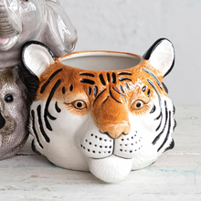 Ceramic Tiger Head Planter