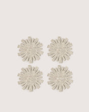Merino Wool Starburst Coaster Solid 4 Pack - Heather White