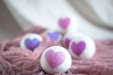Lovely Day Eco Wool Dryer Balls (HEARTS): PACKAGE FREE
