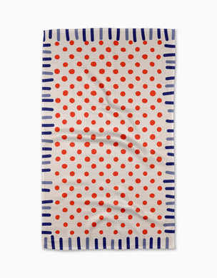 Navy Fringe Tea Towel