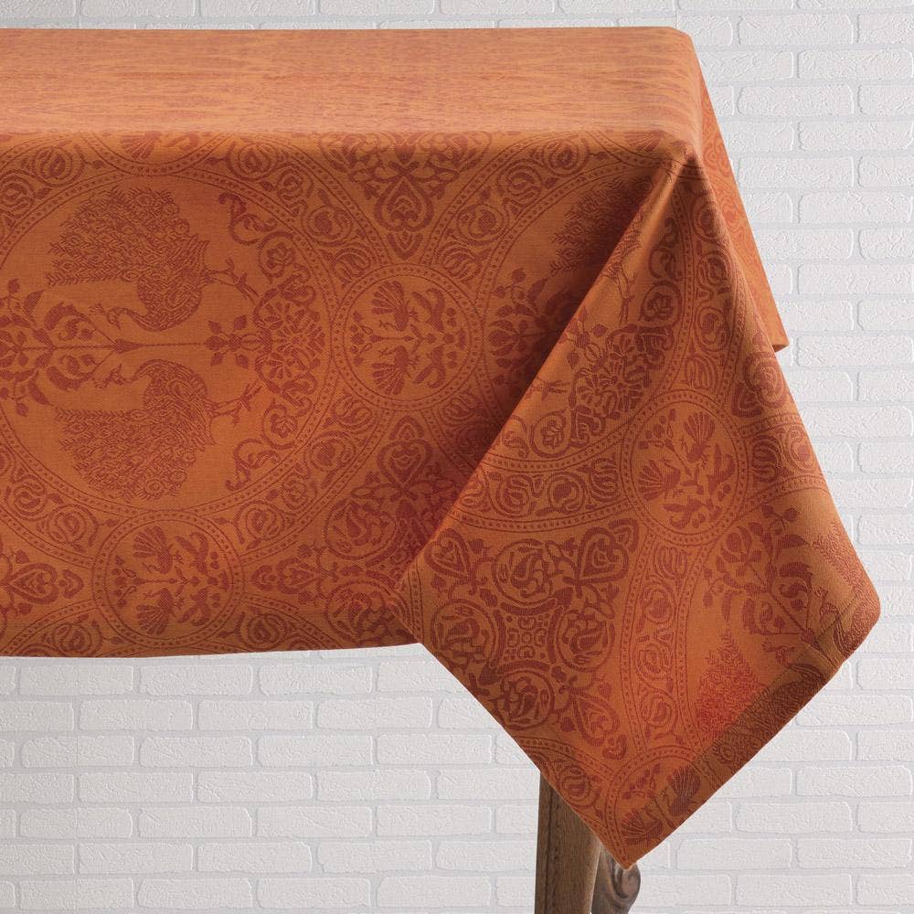 Jacquard Peacock Tablecloth
