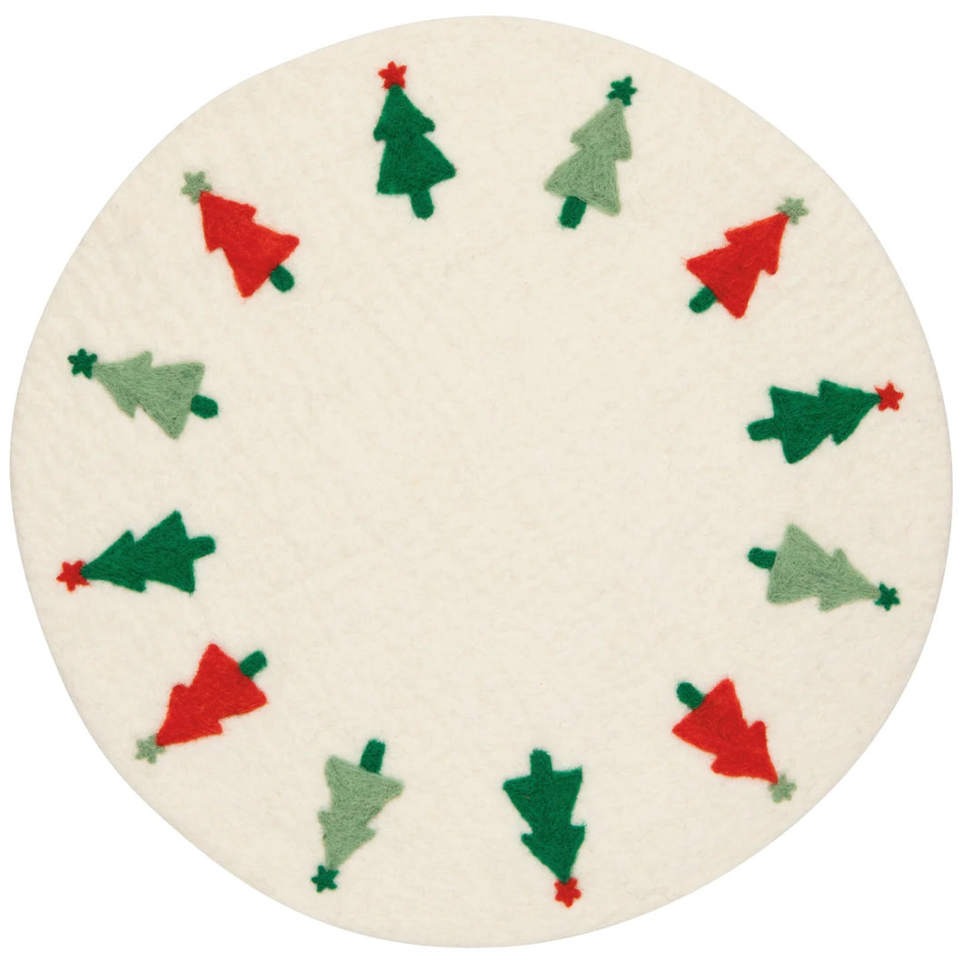 Glitzmas Christmas Felted Wool Placemat