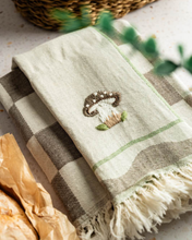 Mushroom Hand-Stitched Towel Set