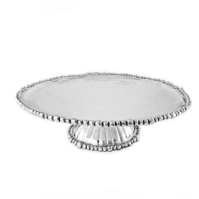 Organic Pearl Nova Round Platter - Pedestal