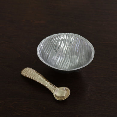 Ripples Small Gunmetal Bowl w/ Spoon