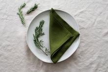 Forest Green Linen Napkins - Set of 4