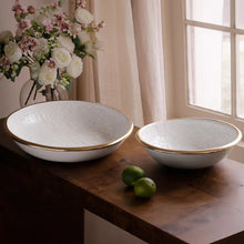 THANNI Bahamas Large Bowl (White and Gold)