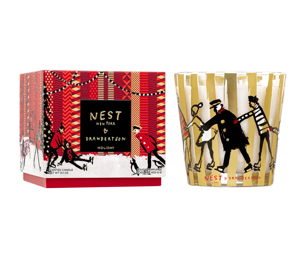 Drawbertson Holiday 3-Wick Candle