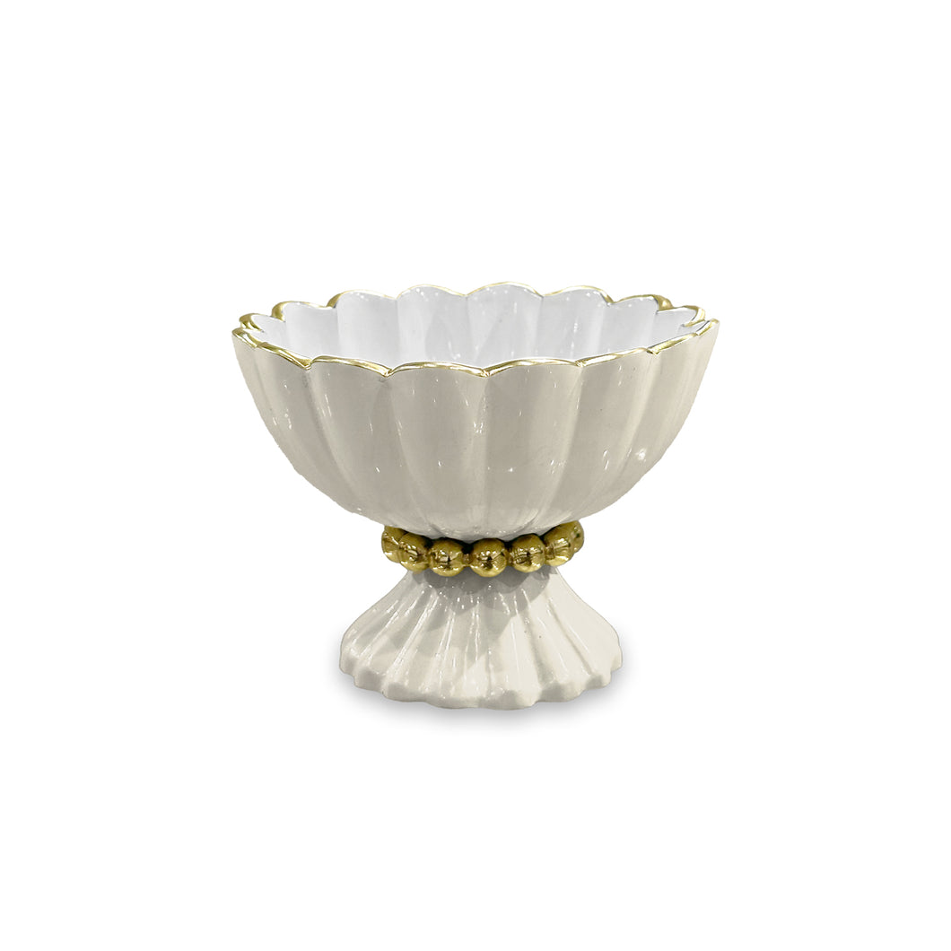 ENCANTO Vienna Mini Pedestal with Spoon -Cream