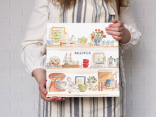Summer Kitchen Shelves 3-Ring Recipe Binder