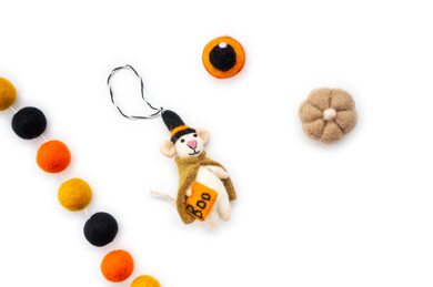 Gandalf The Wizard Mouse Holiday Eco Wool Ornament