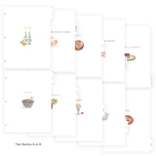 Deluxe Recipe Index Tab Dividers - 24 Categories