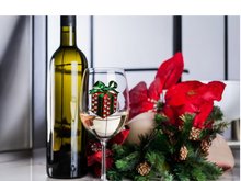 Present Holiday Jeweled Stemmed Wine Glass