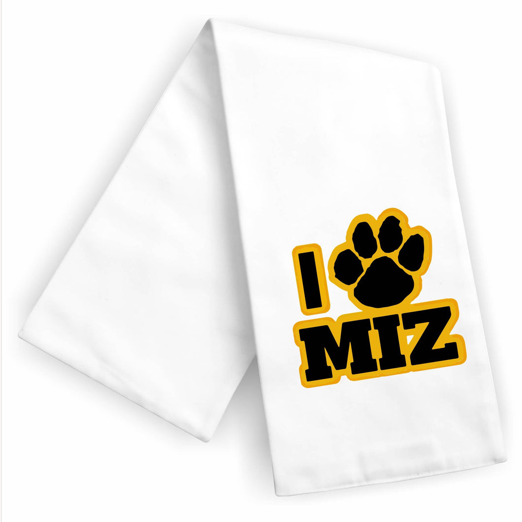 I Love Mizzou Tiger Football Themed Kitchen Towel