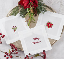 Embroidered Candy Cane Napkin