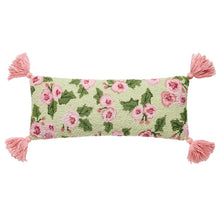 Cottage Charm Roses w/Tassels Hook Pillow