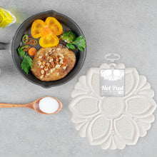 Hot Pad/Trivet, No-Slip Grip, White