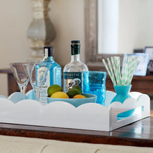 Scalloped Tray White 17x13