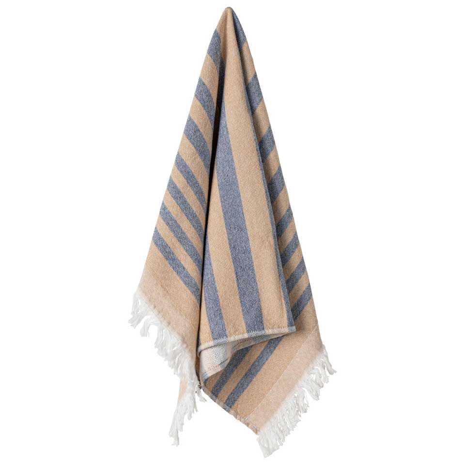 Caramel Blue Stripe Towel