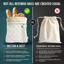 Reusable Beeswax Bread Bags
