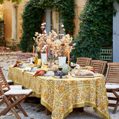 Jardin Mustard & Grey Cloth