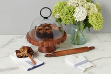 Glass Dome, Black Ring Handle, Large