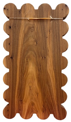 Rectangular, Scalloped, Cutting Board in Elm-2522