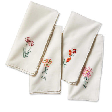 Flowers Emb. Napkin