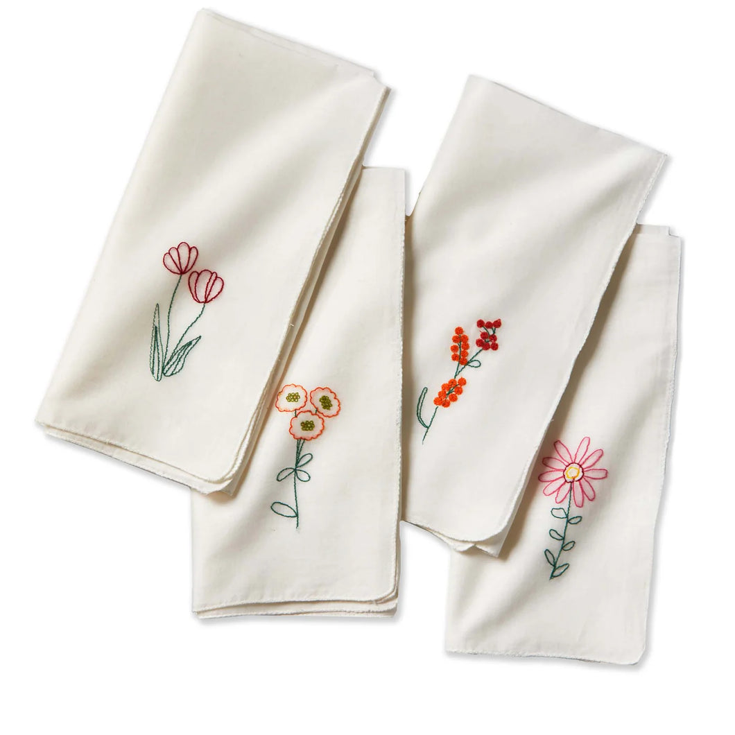 Flowers Emb. Napkin