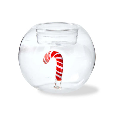 Candycane Snow globe Tealight Holder