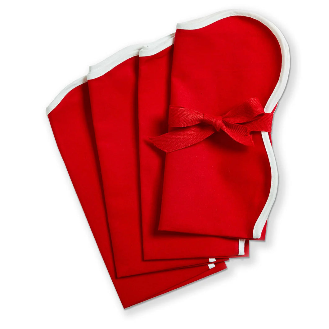 Red Scallop Napkin